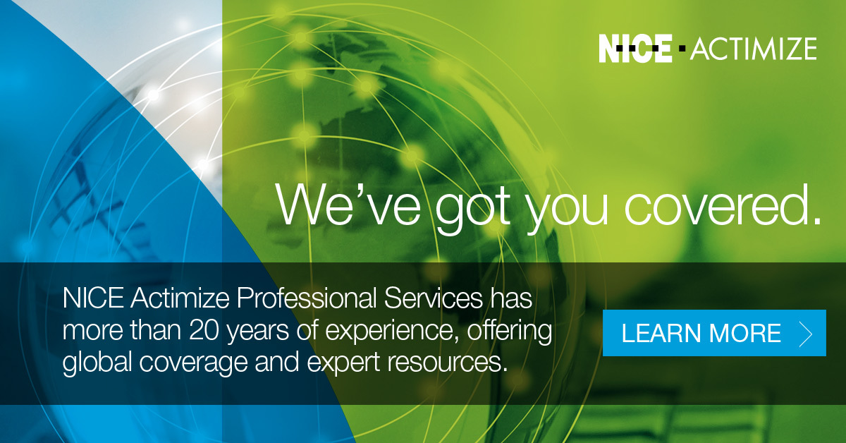 Lgt070809's tweet photo. With NICE Actimize #professionalservices, you'll find a first-class team of dedicated and highly talented professionals ready to partner with you to deliver solutions, while staying on-time and on-budget:
https://t.co/Xv5SHOiXke
#AML #fincrime #partnership #riskmanagement #fraud https://t.co/aMmcvy4KuQ