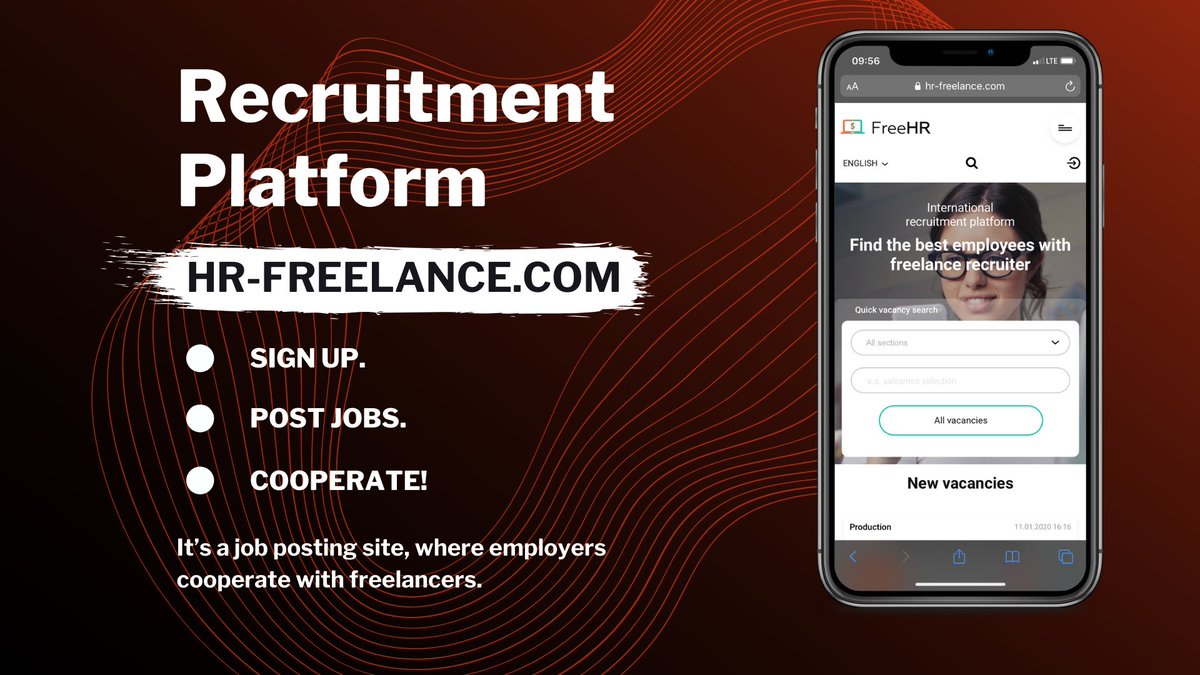 _FreeHR_'s tweet photo. Find new employees using the services of HR specialists
https://t.co/cCSGHFPWBq
It’s a job posting platform, where employers cooperate with freelancers  

2000 freelancers are waiting for the start of cooperation
Sign up. Post jobs. Cooperate! #recruitment https://t.co/odVtS4hkNw