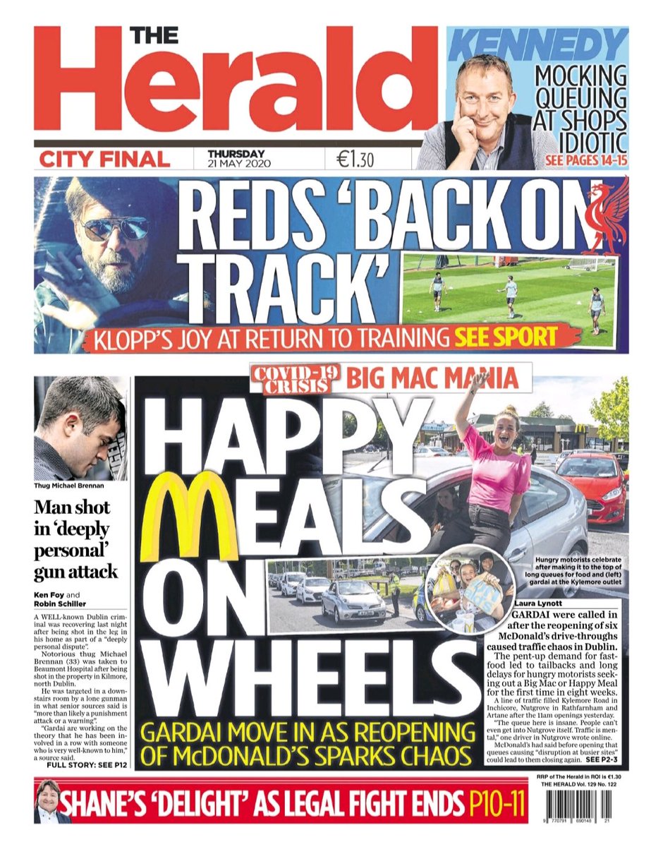 DublinIndo's tweet image. In today's Herald: GARDAI had to keep an eye on six McDonald's drive-throughs across Dublin yesterday as demand for fast-food led to traffic chaos.