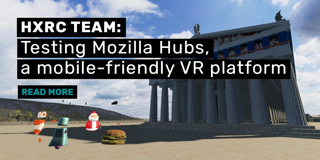 HelsinkiXR's tweet photo. Our #VRcollab platform exploration continues: next up #MozillaHubs, a #online #3Dplatform project by @mozilla!

It's customizable, #OpenSource &amp; #crossplatform. But is it suitable for work? We tested!👇

https://t.co/lbNKxhNO03

#HXRCworkingVR #virtualreality #workingremotely #VR https://t.co/659PWnTz5B