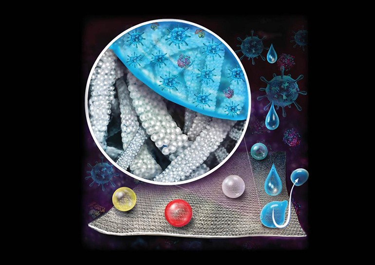 covid_hack's tweet photo. Researchers at the #UniversityOfPittsburgh have developed a coating which can be used along with body #fluids such as saliva and blood to produce #textiles that repel #viruses. Those highly desirable in the #COVID19 pandemic for use in reusable personal protective equipment #PPE https://t.co/fJq8hholWH