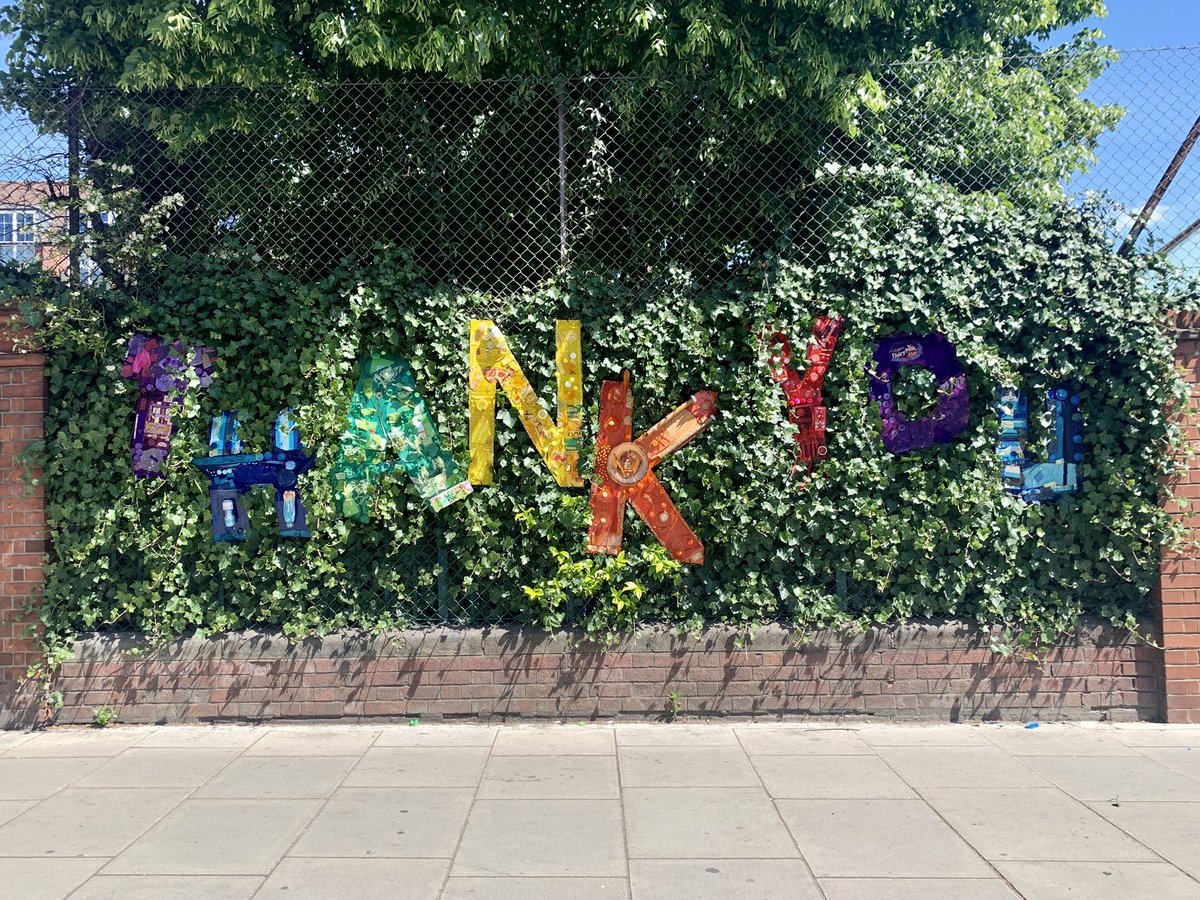 SalusburySchool's tweet photo. Come and see (from a safe distance of course) our ‘Thank You’ to our amazing children, fantastic families, wonderful staff, @NHS and not forgetting all the dedicated key workers and other people who are doing their bit to support one another! https://t.co/9fi3IoWuXA