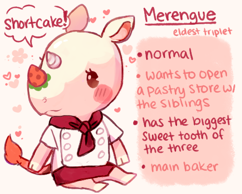 ariamisu's tweet photo. introducing merengue's siblings (with all slightly misspelled names as well) !! i honestly spent so long on the headcanons OHFDSJHFD 
which ones would you like on your island? 🍓☕️🍋 #animalcrossing https://t.co/5upthhEpxw