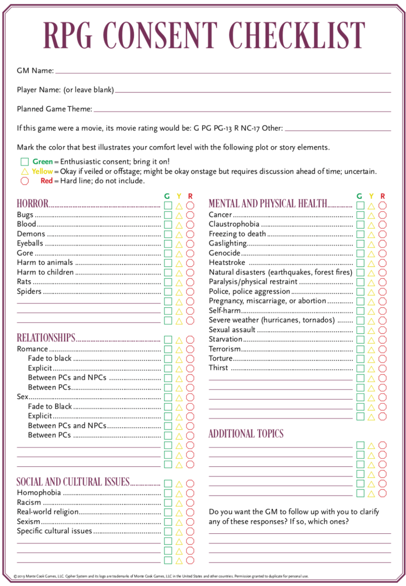 It's Mental Health Awareness week in the UK, a perfect time to talk about consent in gaming! I use this consent form, no matter the theme. We need to keep ourselves and our players safe and comfortable!  #dnd  #dungeonsanddragons  #mentalhealthawareness    #mentalhealthawarenessweek