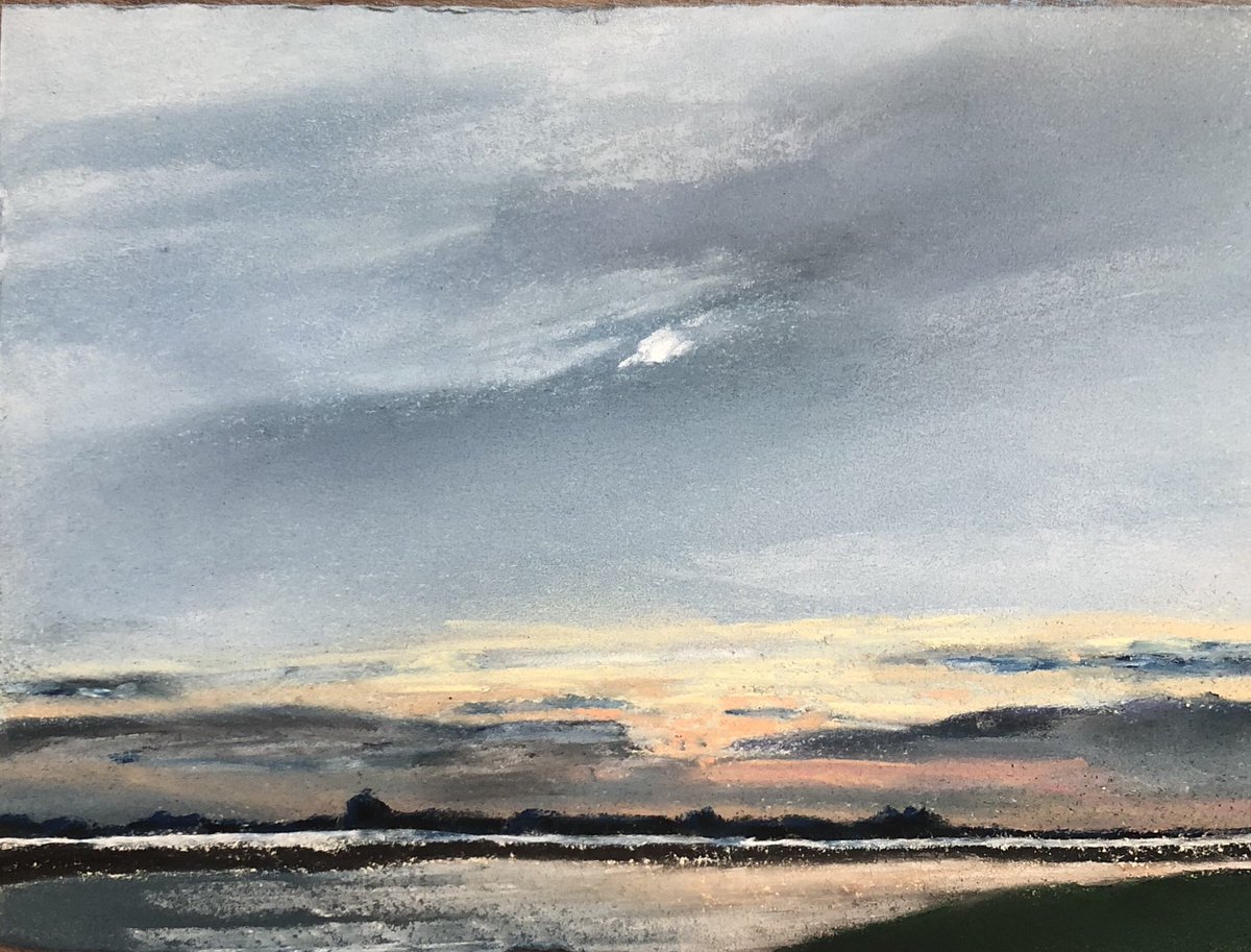 今日のパステル画。いい感じ^ - ^