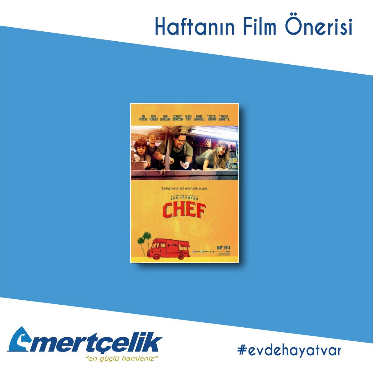 mertcelikmetal's tweet photo. 2014 yılında vizyona giren film Şef Carl Casper'in iş hayatında başına gelen olayları anlatmaktadır.
#mertcelik #celik #vasıflıcelik #chef #film #filmönerisi #organizesanayii #sanayii #kemalpaşaorganizesanayibölgesi #cigliorganizesanayi #itob #dilovası #istanbul https://t.co/9pClNOMDFr