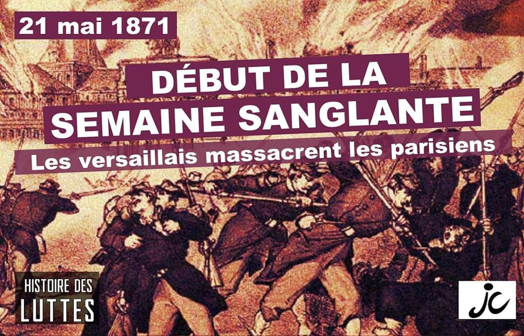 HistoireDLuttes's tweet photo. 21 mai 1871 :

Commune de Paris:
Les versaillais rentrent dans Paris. C'est le début d'une semaine de répression terrible contre les communards qui fera plusieurs milliers de morts. https://t.co/Bo4ZCiT4ZT