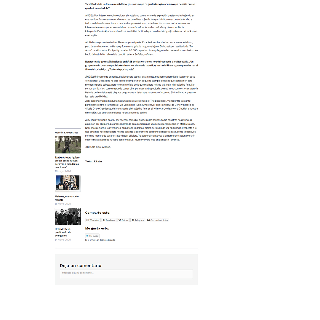 &#39;The Boo Devils, Evolución y Revolución&#39;, entrevista décimo aniversario de &lt;a href=&#34;/j_f_leon/&#34;&gt;J.F. Leon&lt;/a&gt; en &lt;a href=&#34;/ruta66mag/&#34;&gt;Ruta 66&lt;/a&gt;:
ruta66.es/2020/05/encuen…

In Rock N&#39; Roll Veritas.
theboodevils.com