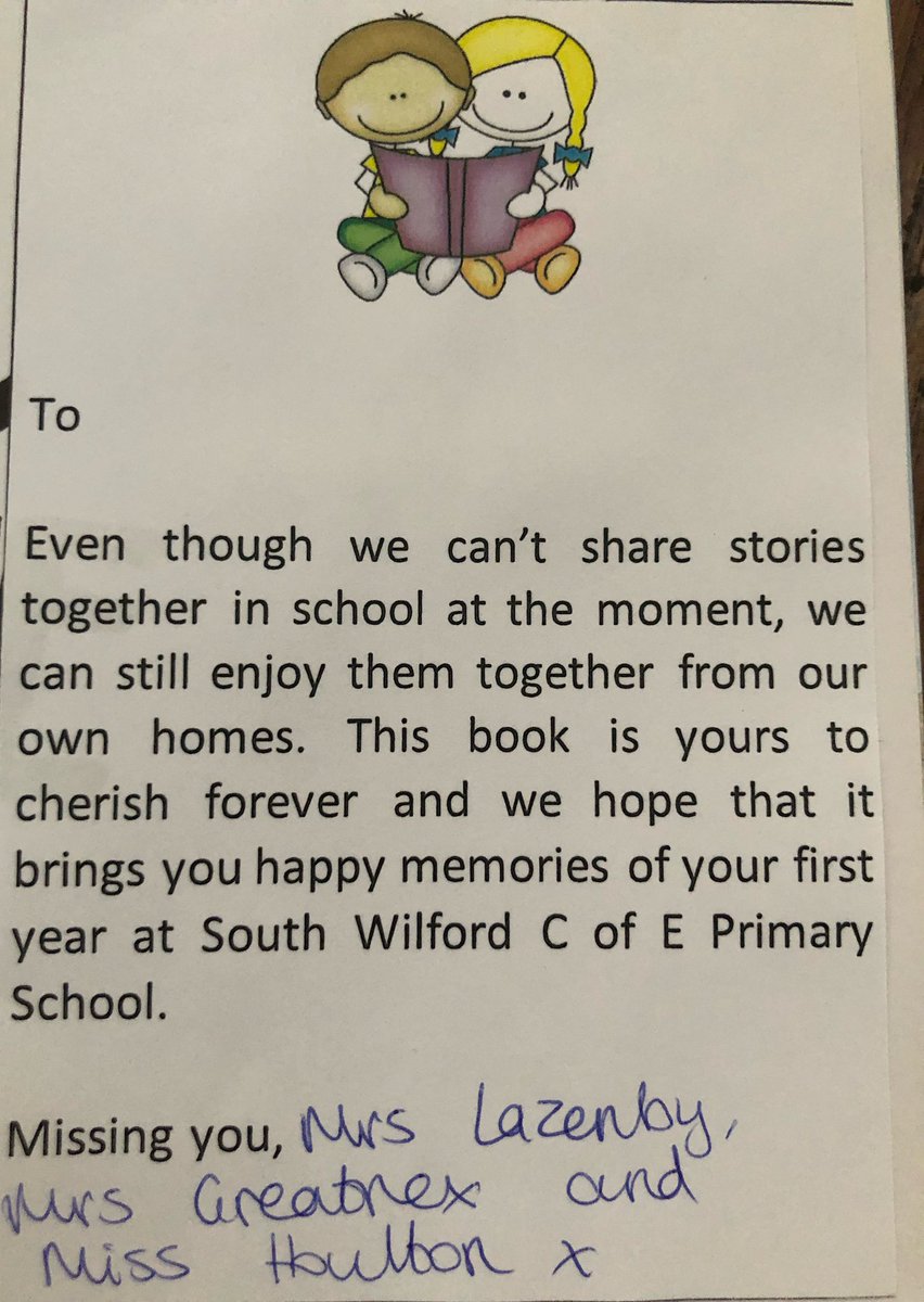 sthwilford's tweet photo. Looking forward to day 2 of delivering a book to every EYFS child! As we can’t have story-time in school together at the moment, we are going to all share the same story at home instead! #EYFS #WeLoveReading #BeAtOurBest https://t.co/tt0SsuLYnA