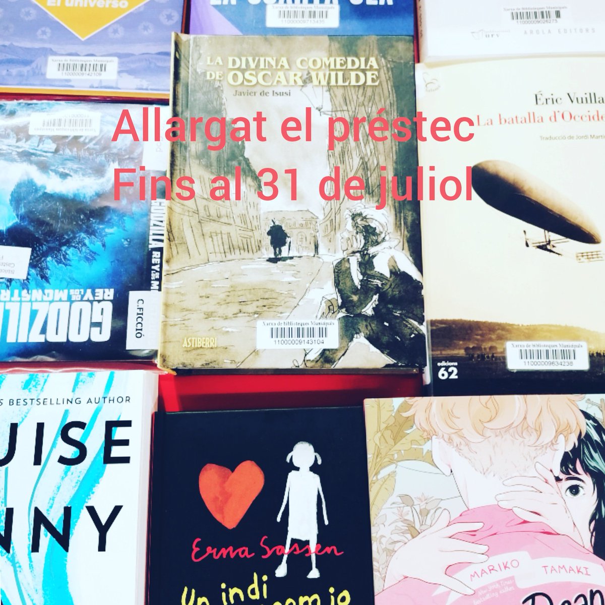 bibantonitort's tweet photo. Us traslladem una informació de #bibliotequesxbm que us resultarà molt útil i segons com molt relaxant. Se us allarguen els préstecs fins al 31 de juliol i les reserves que tingueu fins al 22 de juny. #ushoposemfàcil @bibantonitort https://t.co/Oxa2xNQfSj