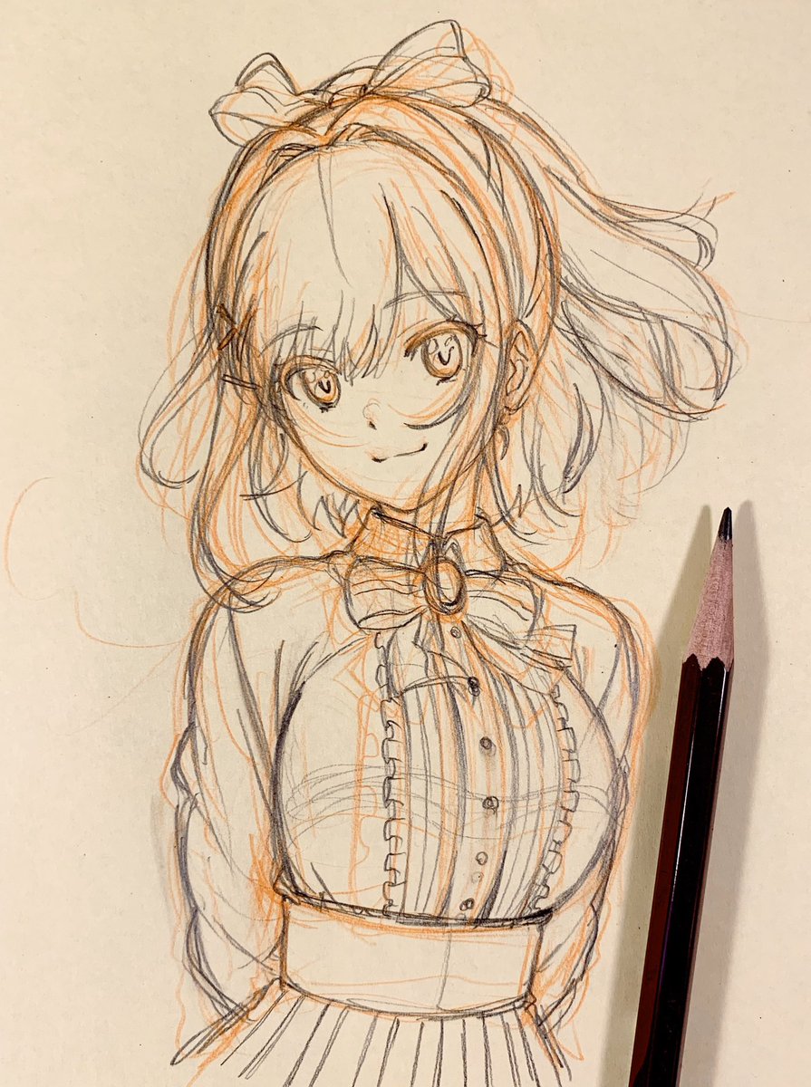 鈴原るる 「下描きです 」|ふうすけのイラスト