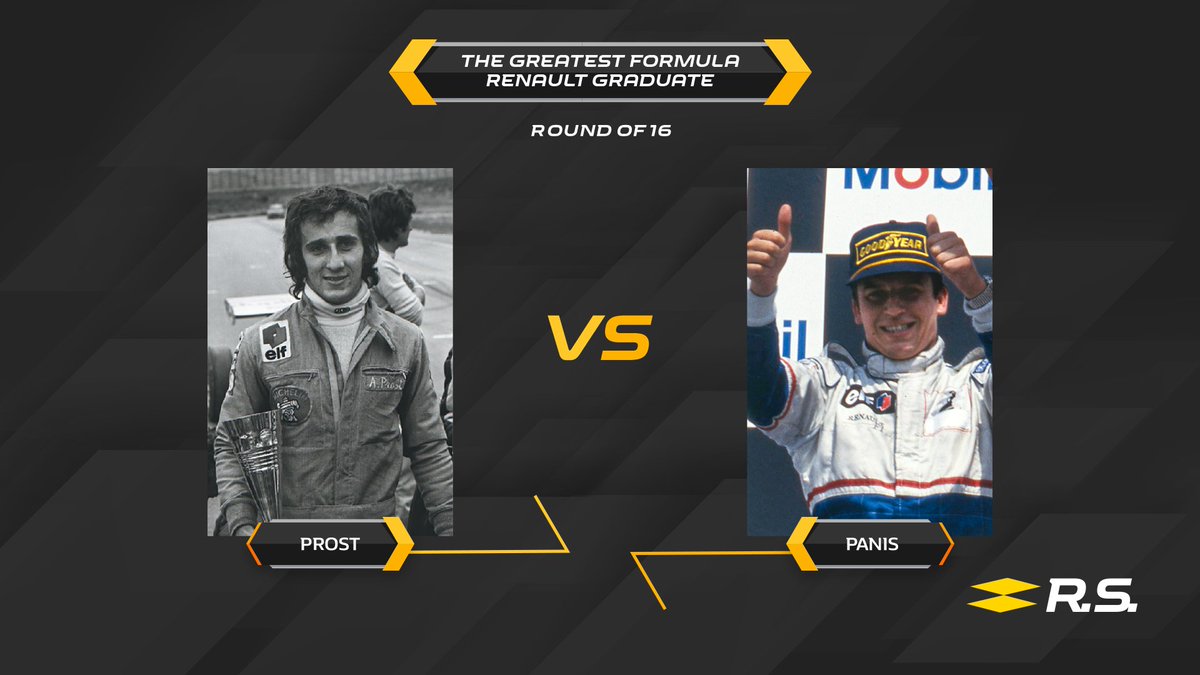 RenaultSeries's tweet image. @Prost_official 🇫🇷 or Olivier Panis 🇫🇷? 

It is the penultimate head-to-head battle in the Round of 16 of the Greatest #FormulaRenault Graduate tournament. 

VOTE NOW! 

👉 formulerenault.com/round-of-16-pr…