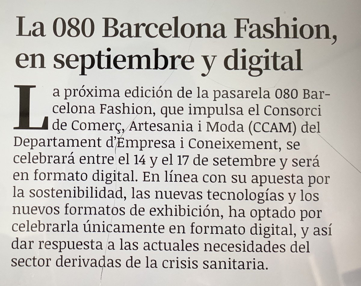 adrianafreitas's tweet image. Great news @080_bcn_fashion 14-17 Sep #DigitalFormat 
Will be great to coordinate fútbol Cameras + Drones + DJ lightning + interactive and make it #unforgettable 

#fashion #covid #MasksonCatwalk #mask4all