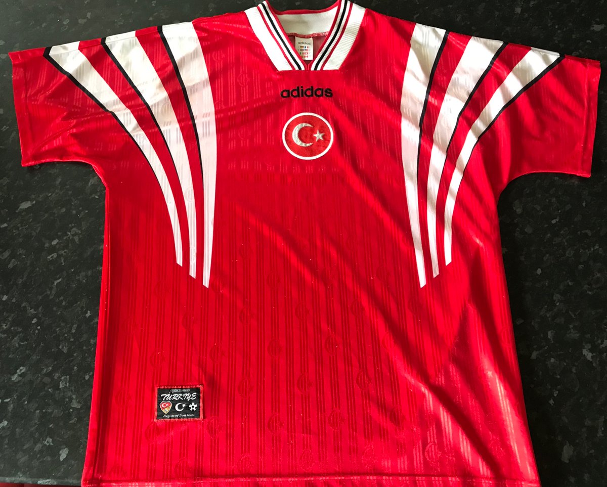 GTDT42's tweet photo. Today’s work from home shirt is Turkey from #Euro96Relived made by Adidas #Rustu #Suker #Alpay 🇹🇷 https://t.co/7Kkizdv1xM