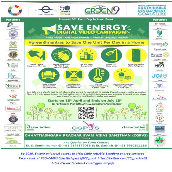 CCgpvs's tweet photo. #Registrations are #now_open for #50th #Earth_Day Event - Save Energy Digital Video Campaign and SDG 7&13 #Certification by IGEN – IEI TVLC – EWB
In view of 50th Earth Day Celebration https://t.co/5zoSzdBcuV