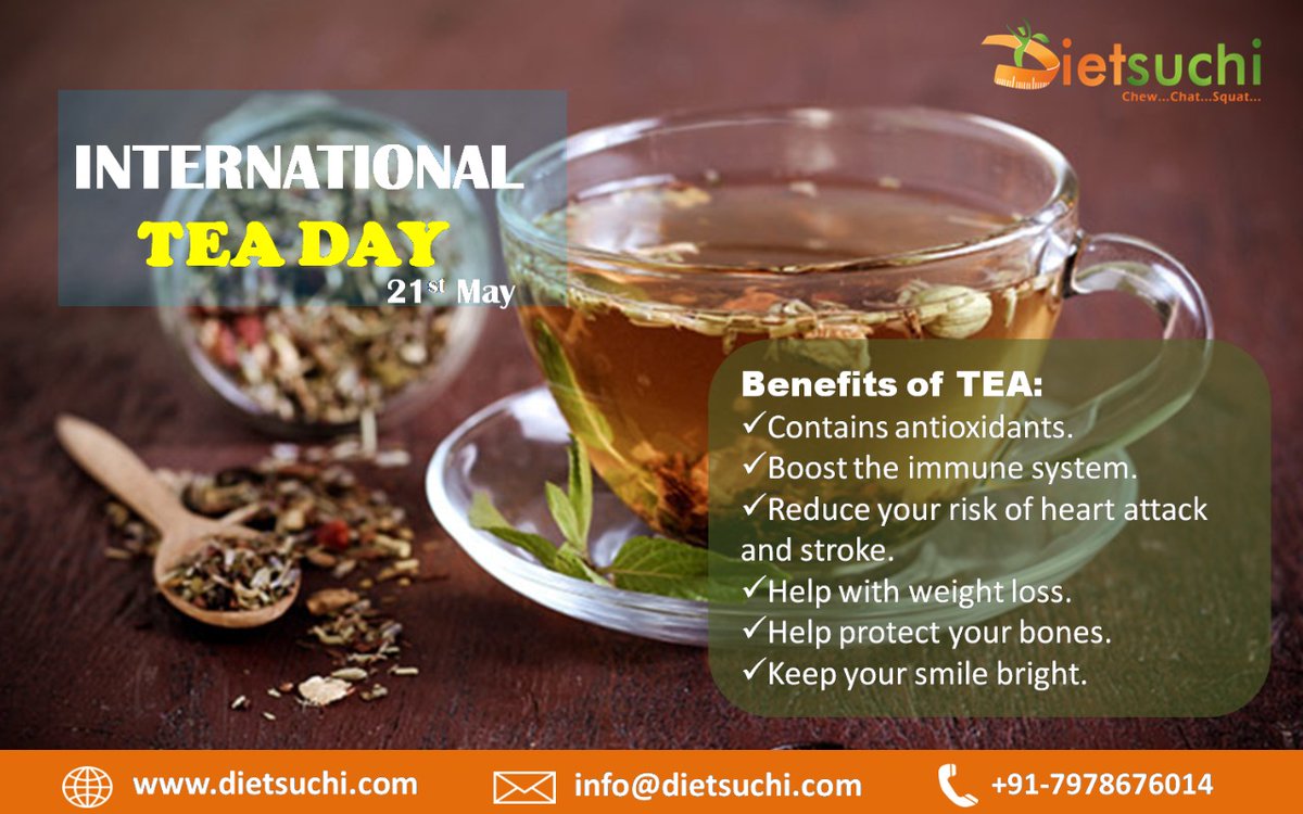 dietsuchi's tweet photo. Wish you all a very happy #InternationalTeaDay☕️
#TeaDay2020
#Best_Nutritionist_in_Bhubaneswar
#Suchismita_Moharana
Diet Suchi https://t.co/bEkHYkGL3i