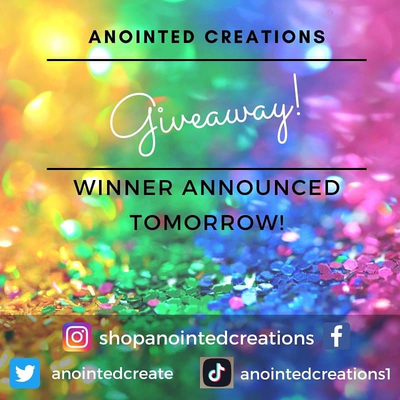 anointedcreate's tweet photo. #1day #virtual #popup #shop #online #giveaway #winner #winners #promotion #announcement #prize #prizes #anointedcreate https://t.co/ABSA0C4m46