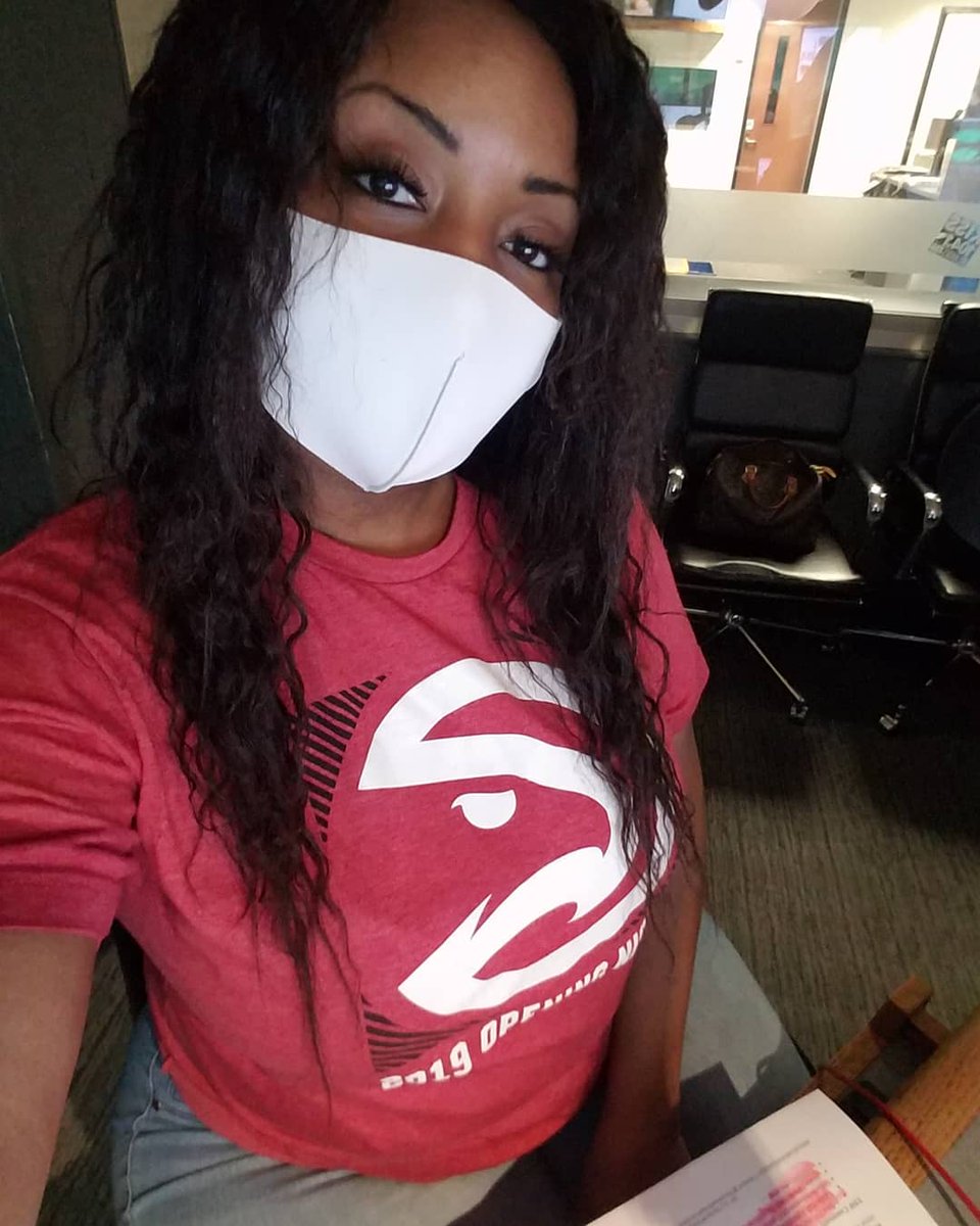 Sytonnia's tweet photo. Big thanks to @thejoshuastukesfoundation For the N-99 Mask! Their Covid-19 Outreach is this weekend! They're  giving away 3500 FREE Masks on Saturday!  #TJSF Get the locations on their page! #kiss1041fm https://t.co/9rgzCB55Rb