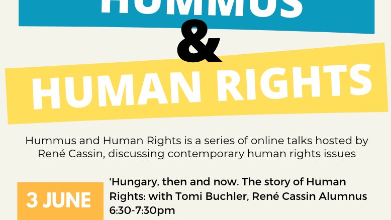 Rene_Cassin's tweet photo. Sign up to our talk on human rights in Hungary - a fascinating case study from @tomibuchler our very own fellowship programme alumnus #humanright #RCFP https://t.co/WjVjWlgszO
