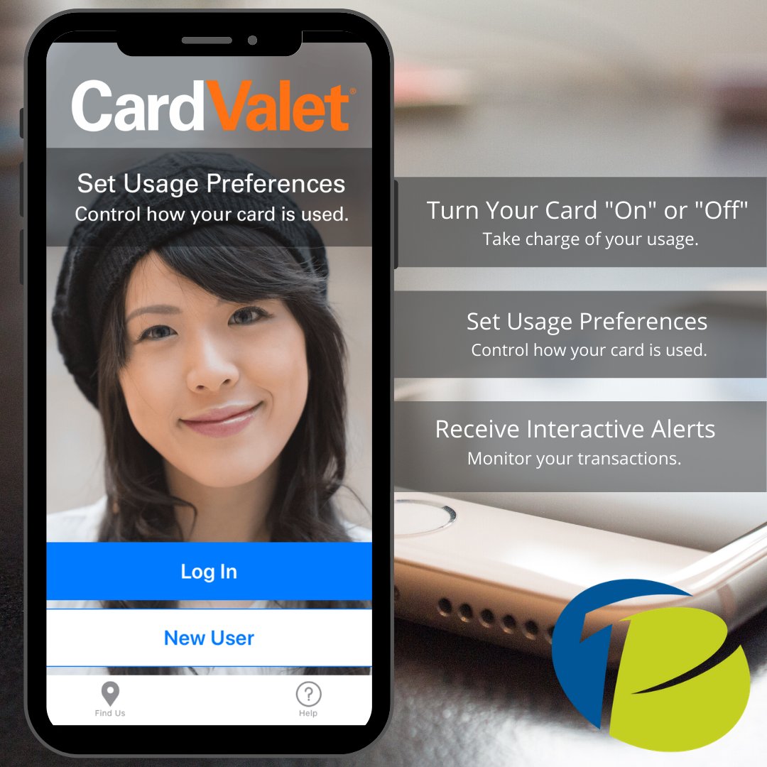 PremierFCU's tweet photo. Have you heard about CardValet? With CardValet, you are in control of how and when your card is used, from the convenience of your mobile device. Download Card Valet today. Learn more at 
 https://t.co/55PB8CVHLS
#PremierFCU #LendingaHand #fiserv https://t.co/8dmDL76YRN