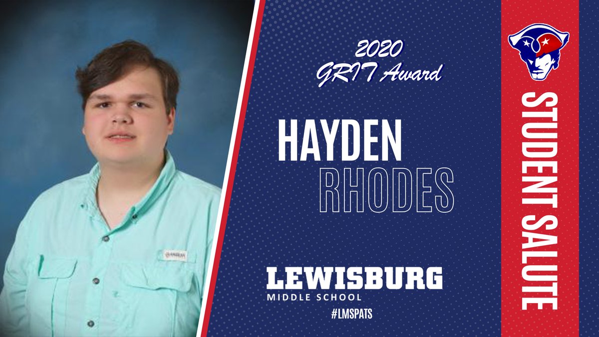 counselors_LMS's tweet photo. Congratulations Hayden! GRIT x3! Hayden always worked so hard in the classroom &amp; was always willing to help others. He never gave up and sough out chances to go above &amp; beyond on assignments. Amazing job! #LMSPATS #TeamDCS #RaiseTheBar https://t.co/0aSKQ6PQXa