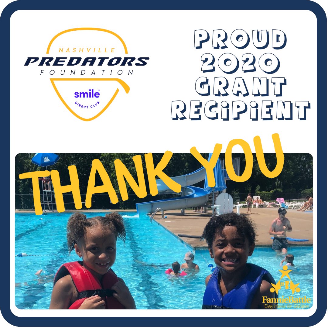 FannieBattle's tweet photo. Learning to swim is a critical life skill and thanks to the @predsfoundation our school-age children will all participate in swimming lessons this summer. Thank you SO much πββοΈπ
#predsfoundation #2020predsgrants #nashvillestrong #nashvillenonprofits #fanniebattle #nashvillepreds https://t.co/LfJLELMu5G