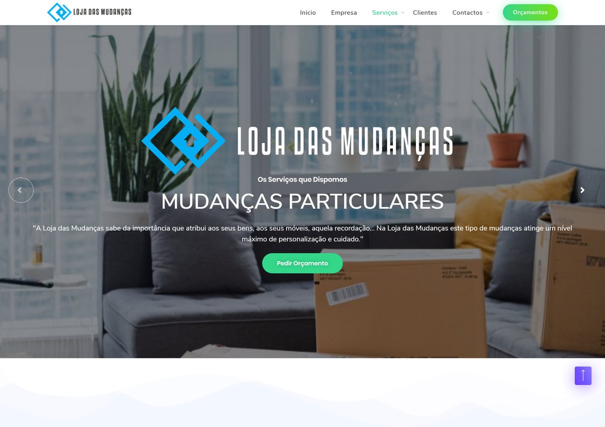 nunocpinto's tweet photo. My last project for LOJA DAS MUDANÇAS, a Moving, Transport and Storage company in the district of Lisbon. #responsivedesign #redesign #seo #wordpress #lisbon #portugal https://t.co/RvKGuZzmMs