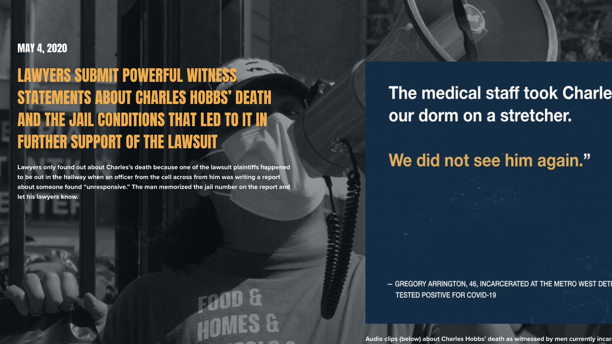 Like Anthony Swain, witnesses to Charles Hobbs' death spoke up. Gave statements to court in support of simple pleas for soap. "When I observed he was having a seizure, I went to the door, let officers know. I was told to sit down." Hear witness statements:  https://nowhearus.org/survivingmiami 