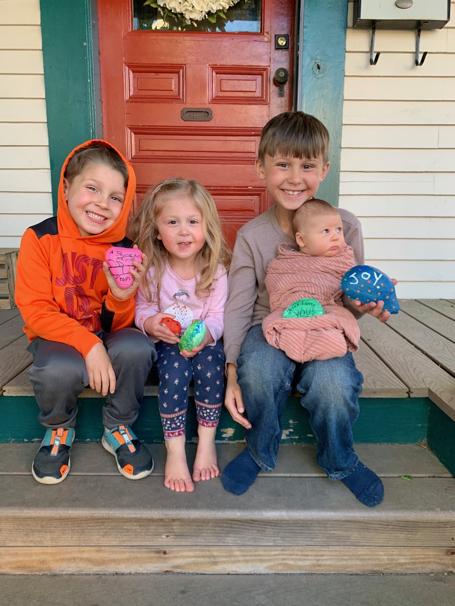 SCDartmouth's tweet photo. Our South Coast kids went on a Rockin adventure this month!  They painted and delivered rocks by hiding them in each other's yards like an Easter egg hunt. Then they were challenged to pass a few on to neighbors, friends or someone who might need encouragement. Great job guys! https://t.co/bkk0CTAHJC