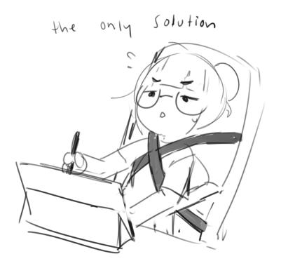 car seat?? seat belt for your desk chair to fix your posture... dont take my idea 