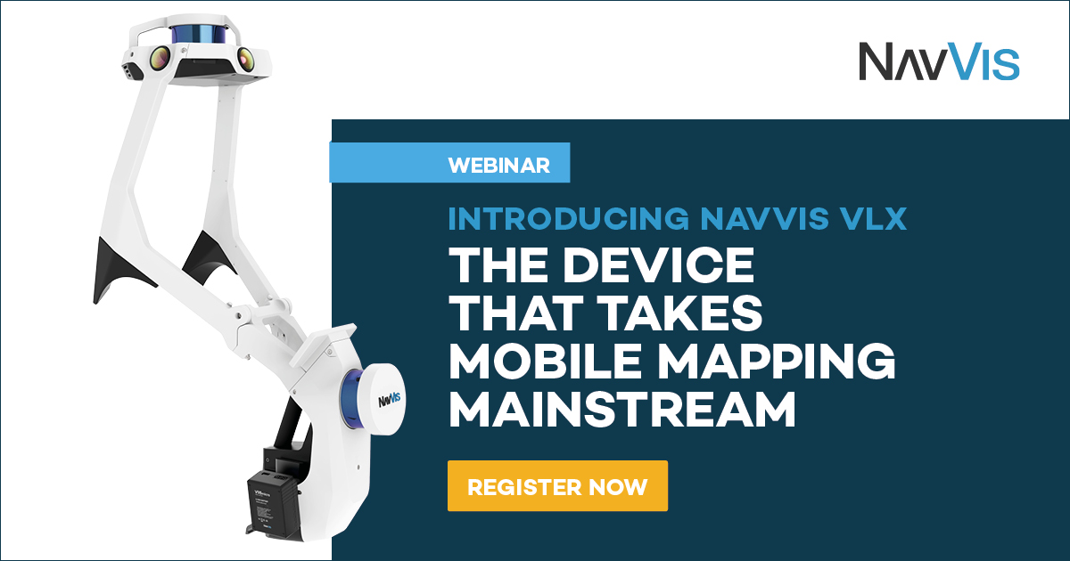 FREE Webinar! Join us and @NavVis_MUC, Tuesday, May 26th at 11am ET as they introduce the NavVis VLX! Register Now: bit.ly/3g87Xzr