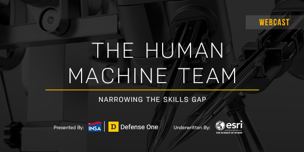 GovExecEvents's tweet image. Tune in TODAY @ 2 PM EDT for the next installment of the #HumanMachineTeam series with @DefenseOne and @INSAlliance 

Register now to join us as we discuss Narrowing the Skills Gap: workcast.com/register?cpak=…