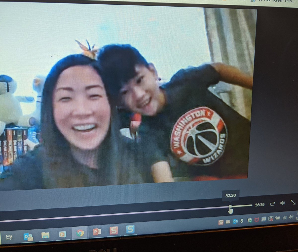 Computer kept on freezing during our live session this morning... thankfully had this awesome "tech support" make a surprise visit. 🤷🏻‍♀️🤦🏻‍♀️ Haha, what a crazy yet fun morning! 🤣 #distancelearning2020