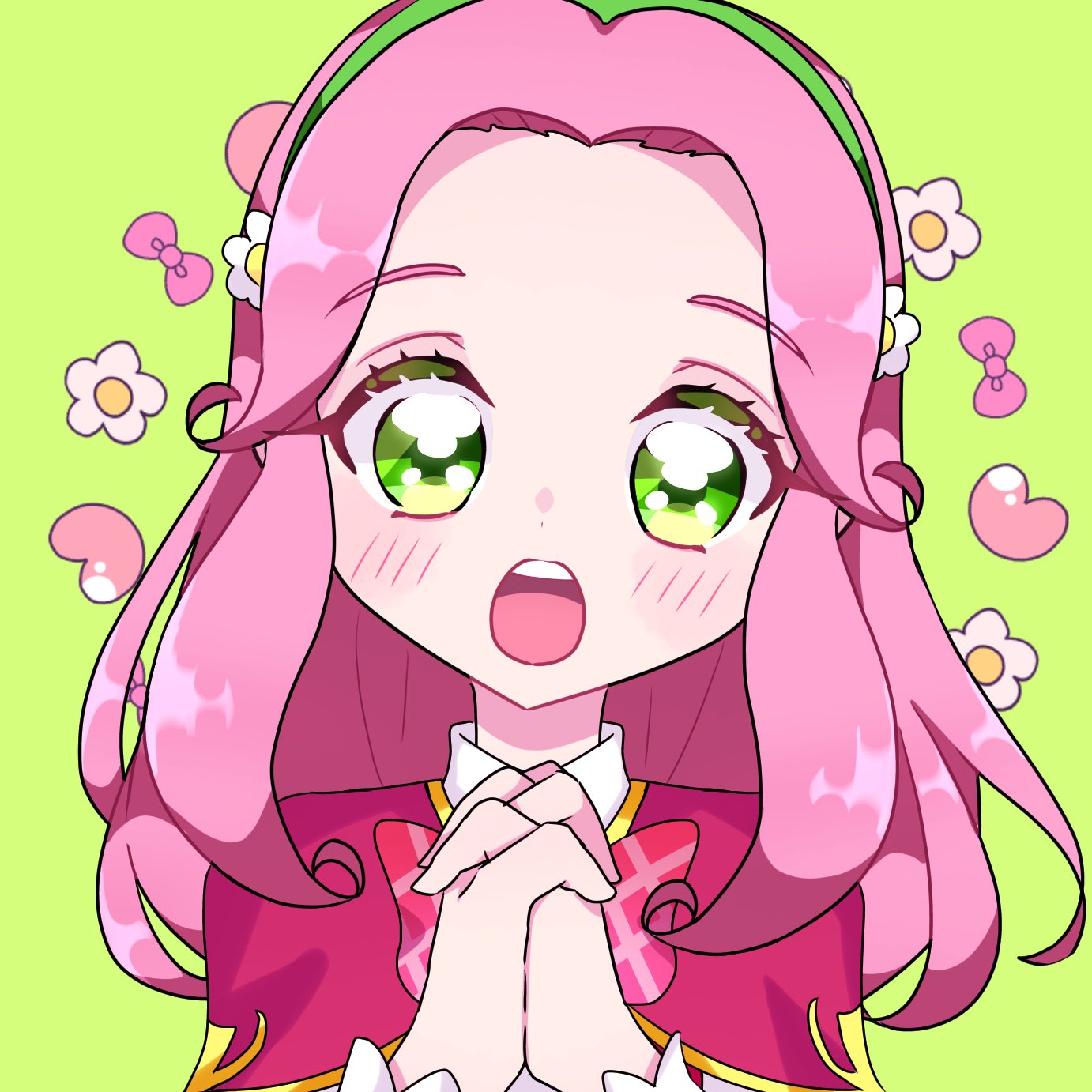 魔法つかい プリキュア キュアフェリーチェ 花海 ことは おすわり CG柄