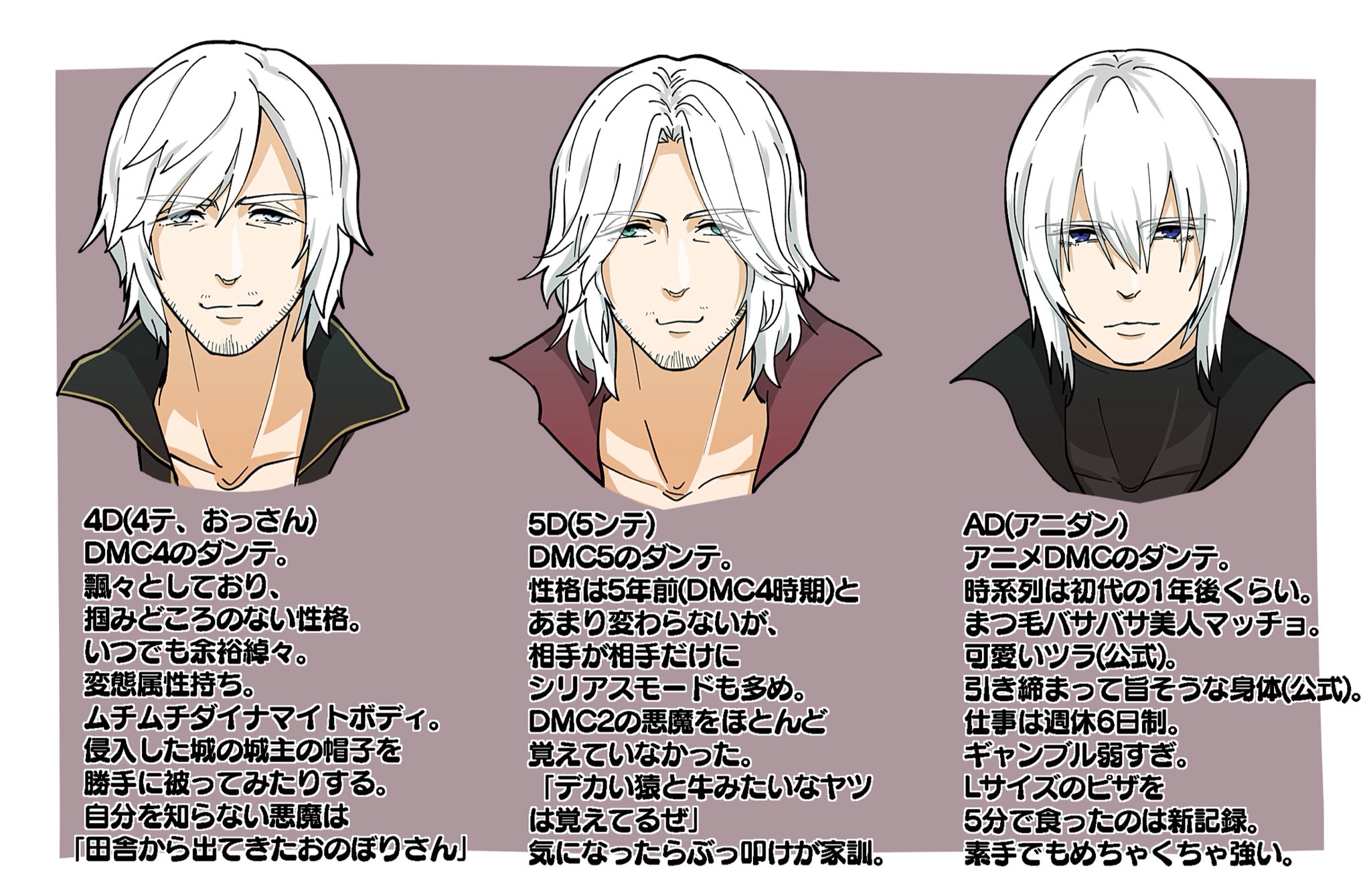 ゔぁんぷ デビルメイクライ初心者でもよくわかる あまり為にならないダンテ8人紹介 Dmc Devilmaycry T Co Sjme6oxrow Twitter