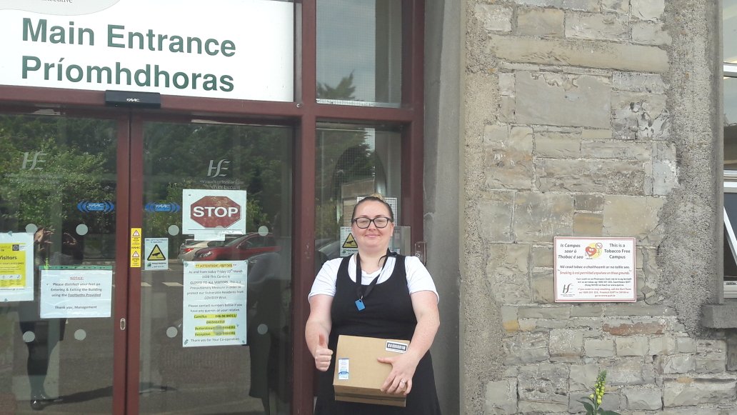 GaffneyGra's tweet photo. Thank you from St. Joseph's community nursing unit, Trim, Co. Meath to @TullamoreDEW for their support with sanitizer products. #COVID19 @MLMCommHealth https://t.co/goxeyGTMZQ