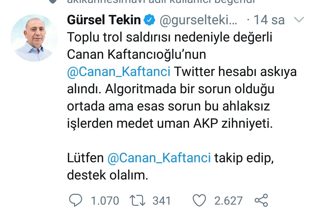 NCL3333's tweet photo. Hay Allah, bir süre #terörist destekçiligini, gözönünde yapamayacak demek #Canann😏 https://t.co/f7LfYjT52f