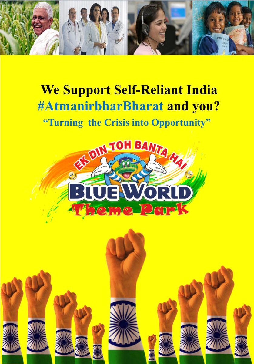 shreepkp's tweet photo. Blue World Theme Park supports #atmanirbharbharat and you? Let us all together fight against COVID-19. #blueworldthemepark #kanpur https://t.co/MFMf2piKHZ
