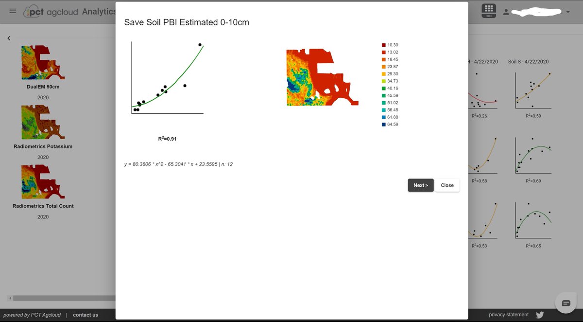 Well for the last 8 years I've been making our Phos VR maps using <a href="/PCTXYZ/">PCT XYZ</a>'s Gateway platform. Today I used their new <a href="/PCTagcloud/">PCT Agcloud</a> platform to correlate this years soil test data with our soil survey data, generate a PBI map and subsequently a RX map. Excited for the future 👍