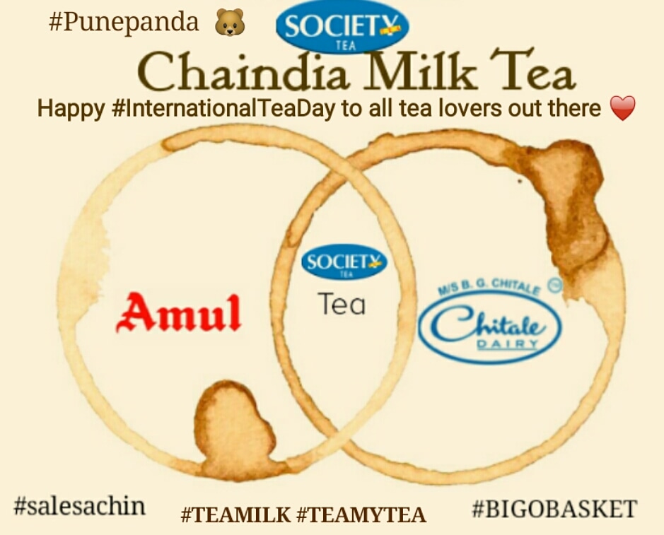 SACHINTAK55's tweet photo. #InternationalTeaDay #Amul #Chaindia #Tea #Teamilk #TeamyTea #Teamorning #Tea #Onepicup #Tea #daystart #FOODICPUNE #PUNEPANDA #CHAIPATINDIA #VikramTea #VikramyTea #BIGOBASKET #SocietyTea #Waghbakri #waghbakrindia #Motherdairy #Milk #Tea #AajkuchToofaniFoodi #TeaDay #INDIAMUL https://t.co/ikDmChIhCb