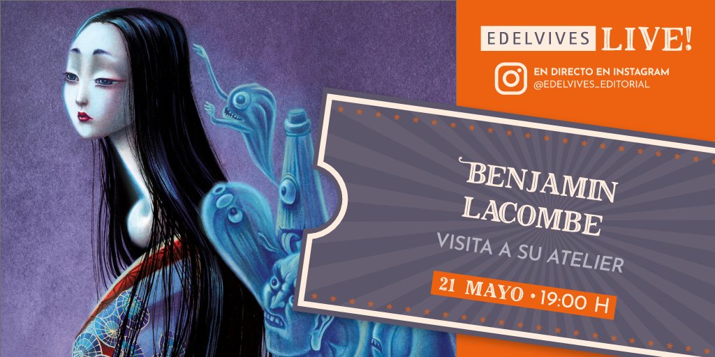 Edelvives's tweet photo. ¿Estás listo para conectarte hoy a #EdelvivesLIVE? Recuerda que visitaremos, en directo, el atelier de @BENLACOMBE. No te pierdas esta oportunidad única. Será en nuestro Instagram (edelvives_editorial) a las 19:00h. https://t.co/3TldpQflYf