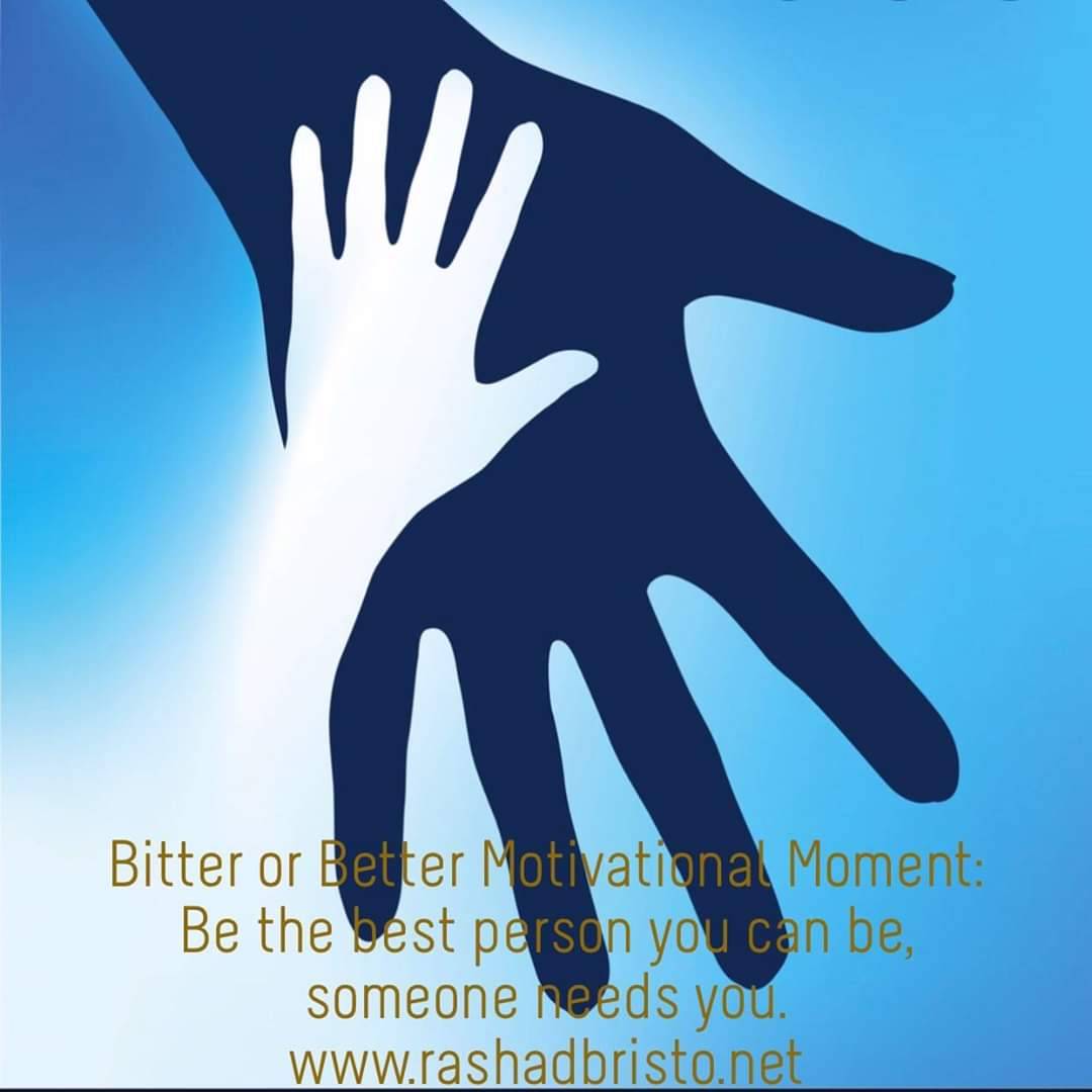 beyondbitternes's tweet image. Morning Motivational Moment:
Be the best person you can, someone needs you.
+
+
+
#activation #bitterorbetter #inspirational #motivationalmoment #rashadbristo #motivation