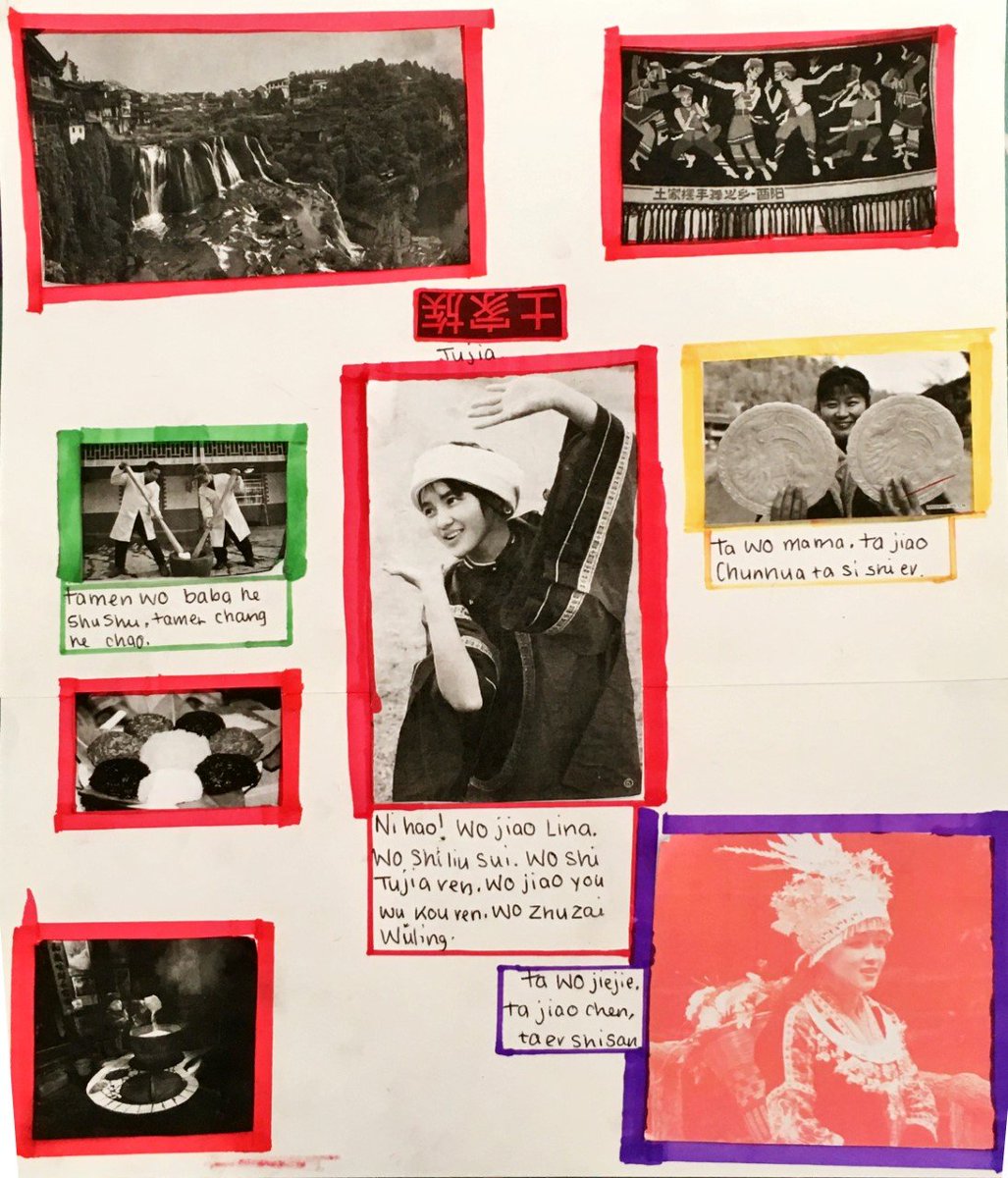 Two absolutely fantastic posters from Ella-Mae and Lauren in Y7! They had to research some of China's ethnic minorities and create a short write-up on one group in Chinese. All this after only 10 weeks of Chinese-I'm so impressed with the quality of their work! @MrsBerrill