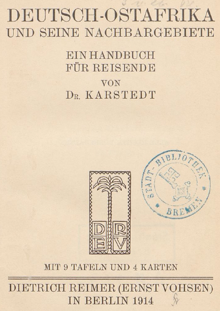 Railway and steamship connections allowed for the first tourist activities in colonial Tanzania, although only for a handful of wealthy travelers. The German tourist agency Carl Stangen arranged its first group excursions, hotels were opened, first guide books published. 10/