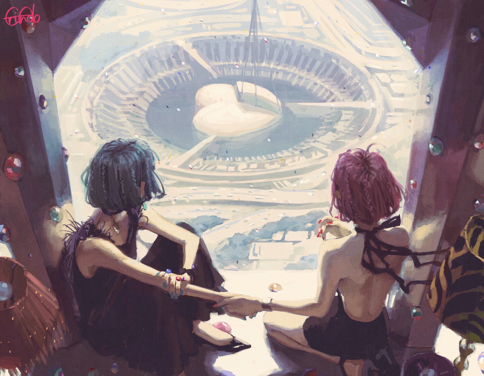 𝗔𝗶𝗿𝗻𝗼𝗱𝗲 最近複数の表現を少しずつ同時に進めていて なかなか浮上できませんが毎日描いています 今は頭の中にある都市で カメラをぐるぐる動かそうと色々試しています 近々進捗上げられるよう頑張ります こちらは過去の絵です ツイッター