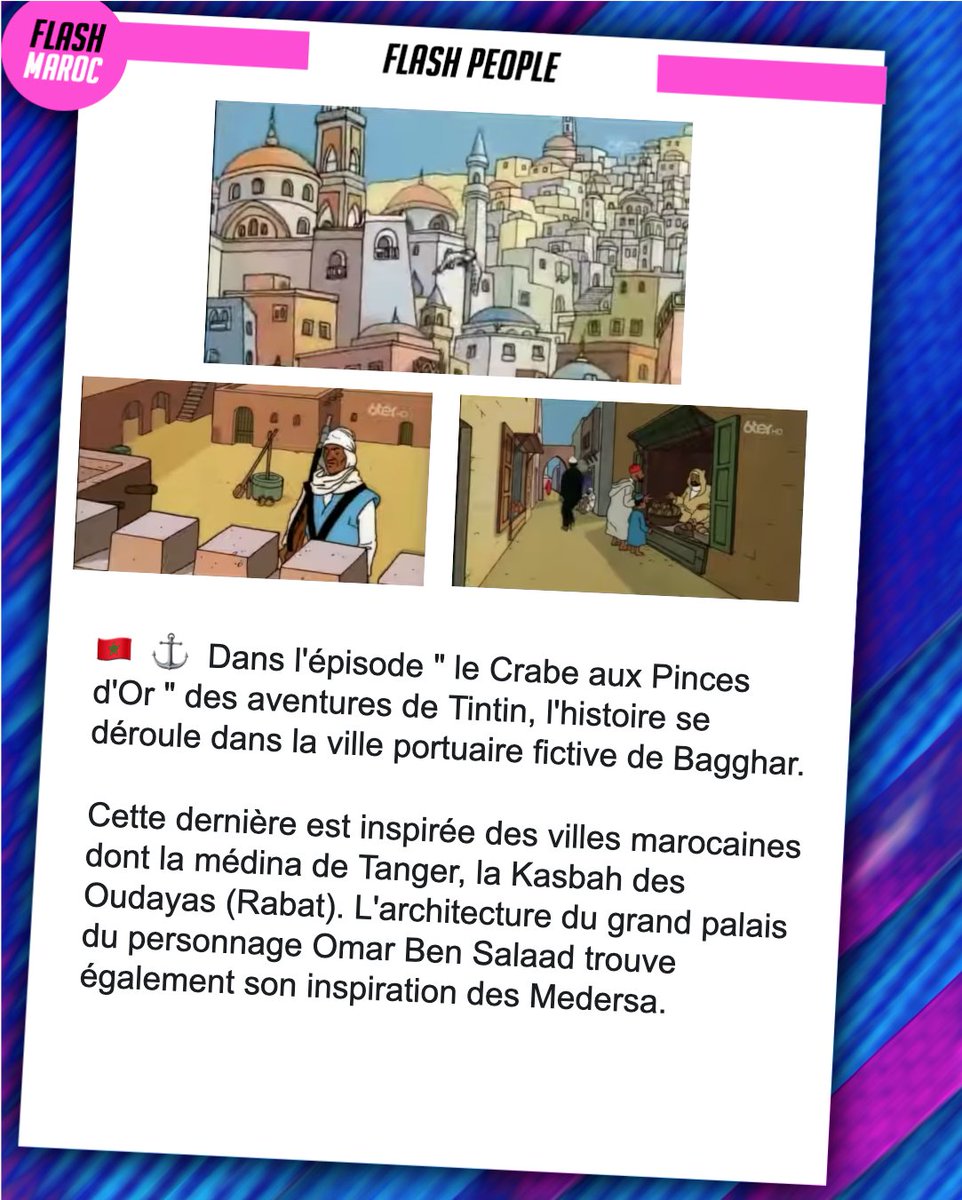 MarocFlash's tweet photo. Flash People
#morocco #maroc  #flashpeople #flashmaroc #Tintin https://t.co/GCYdRuN68X
