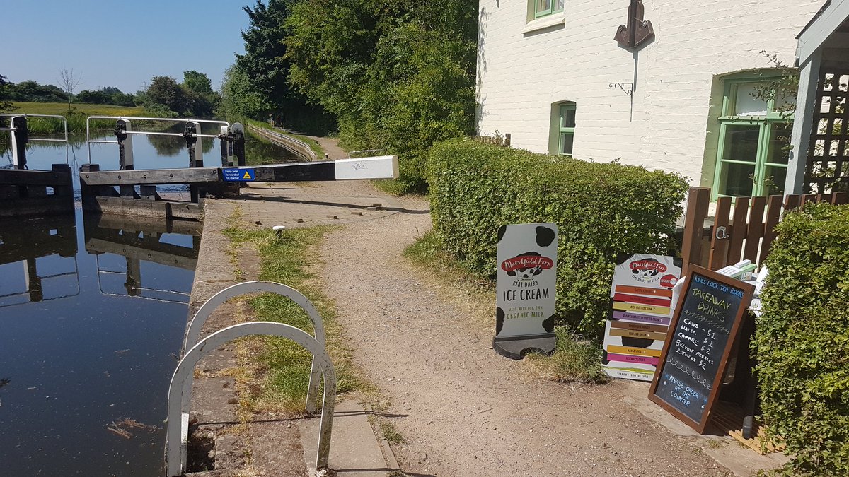 Beautiful Day by the canal today, made even better by delicious ice cream made by #MarshfieldIces.