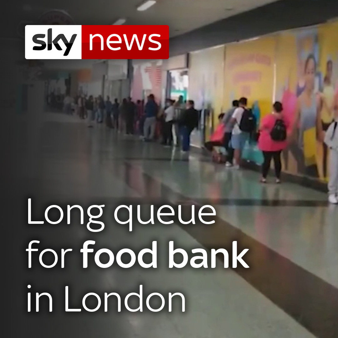 Sky News on X: #Coronavirus: A long queue for a food bank in London. This  queue was comprised of hundreds in Elephant and Castle, according to  witnesses. Latest #COVID19 updates 👉