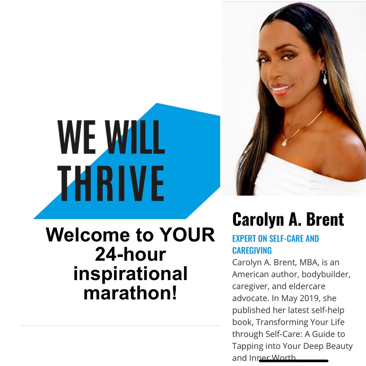 carolynabrent's tweet photo. SAVE THE DATE🌏 https://t.co/gz8kwZ7Jwa 🌏 Global 24-Hour Inspirational Marathon to Empower Individuals with 60+ Speakers on May 23, 2020 ****Register for free at ℹ️ https://t.co/iL81dUmGsE

60 SPEAKERS 🌎 Worldwide #wewillthrive247 24 hours inspirational @nokidhungry charity https://t.co/0PDhrmadtX