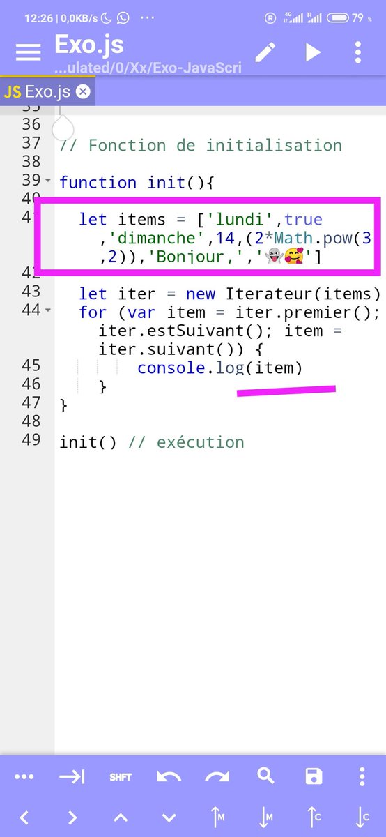 code_au's tweet image. Le modèle d'itérateur en #javascript permet aux clients de parcourir efficacement une collection d'objets, un exemple.
#DesignPatternIterator